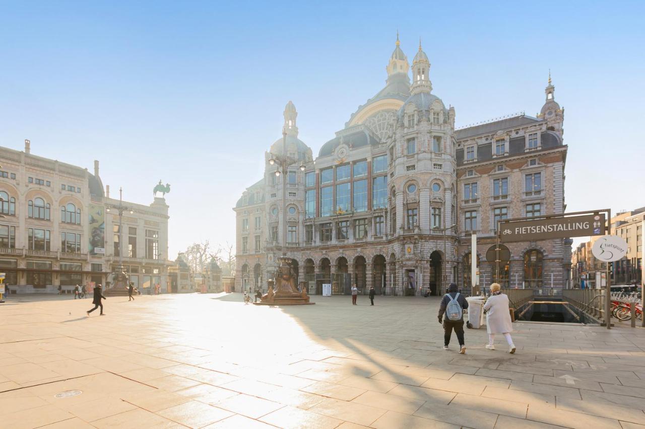 Studio In City Center With Terrace, Netflix - Wifi Antwerpen Exteriör bild